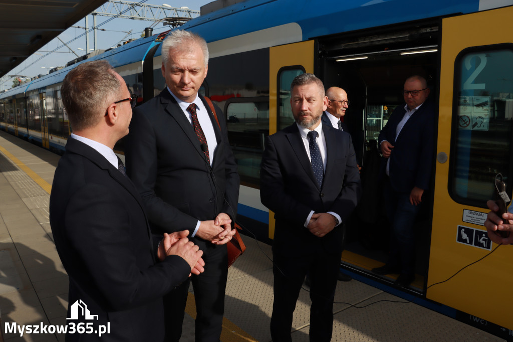 Fotorelacja: Inauguracyjny przejazd pociągu Częstochowa Kraków przez Myszków