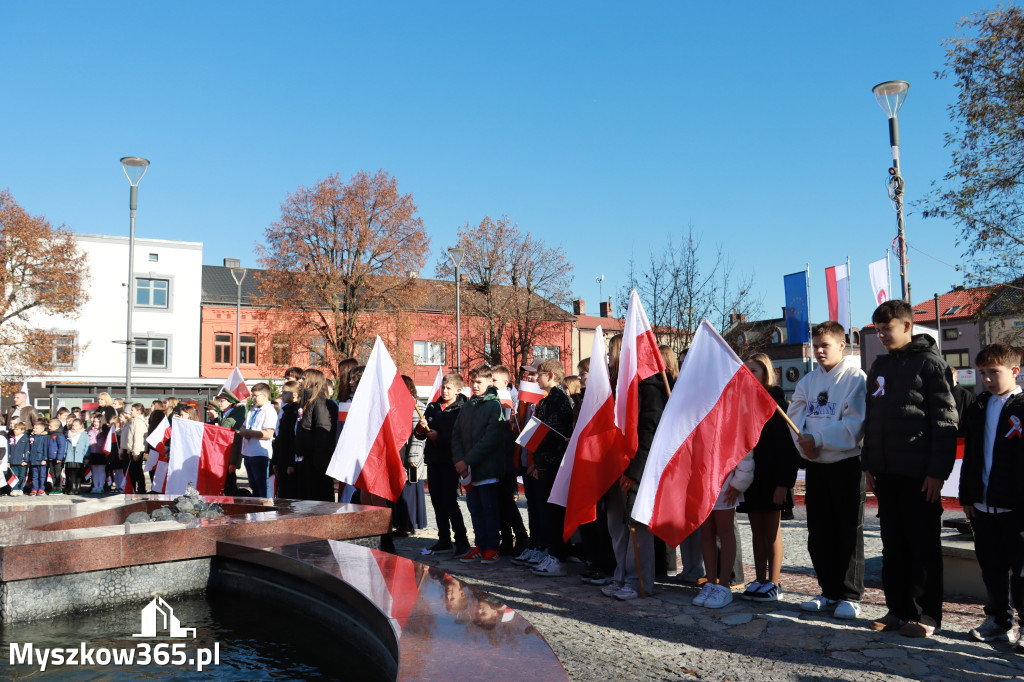 Fotorelacja I: Obchody 107. ROCZNICY ODZYSKANIA NIEPODLEGŁOŚCI na rynku w Koziegłowach