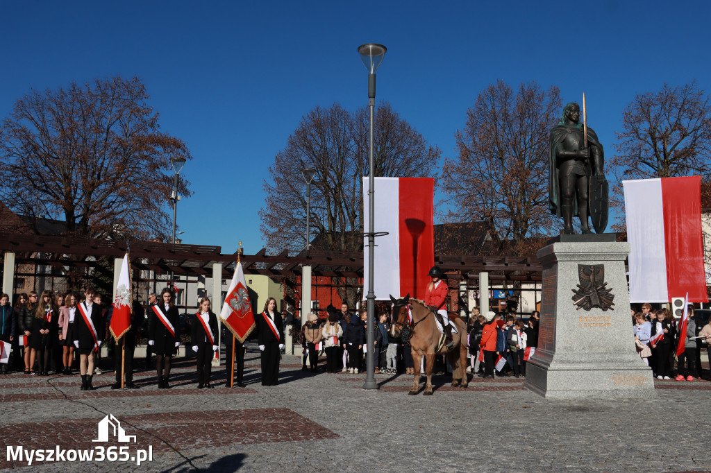Fotorelacja I: Obchody 107. ROCZNICY ODZYSKANIA NIEPODLEGŁOŚCI na rynku w Koziegłowach