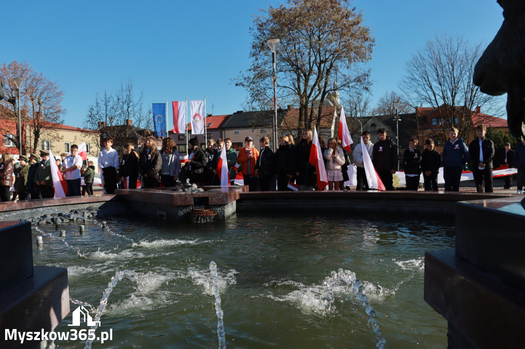 Fotorelacja I: Obchody 107. ROCZNICY ODZYSKANIA NIEPODLEGŁOŚCI na rynku w Koziegłowach