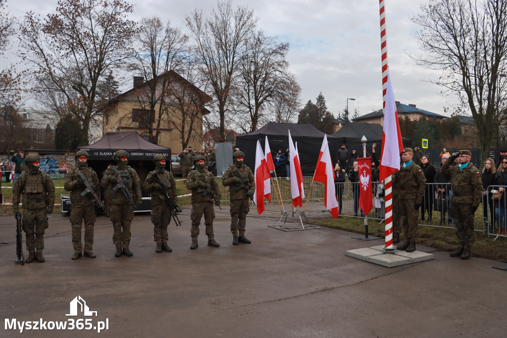 Fotorelacja: Uroczysta przysięga wojskowa 13. Śląskiej Brygady Obrony Terytorialnej w Myszkowie