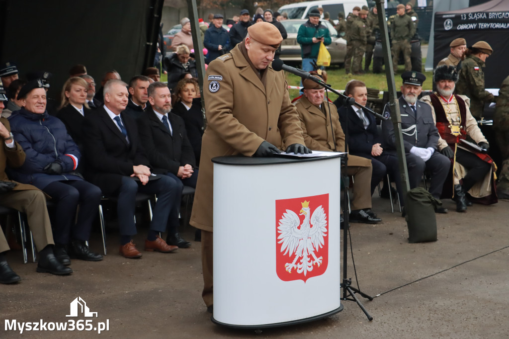 Fotorelacja: Uroczysta przysięga wojskowa 13. Śląskiej Brygady Obrony Terytorialnej w Myszkowie