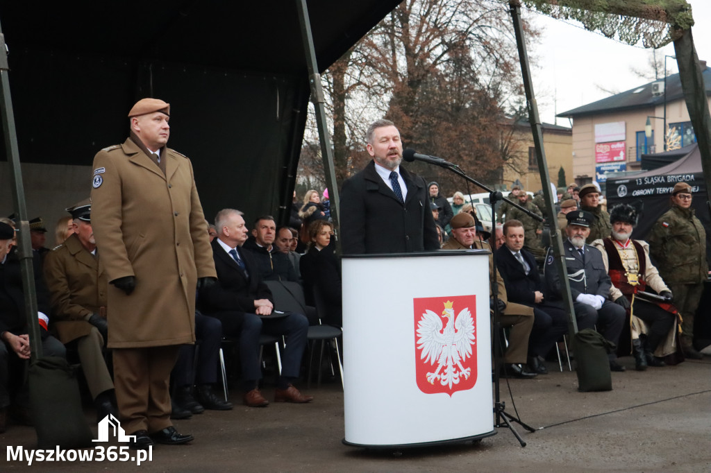 Fotorelacja: Uroczysta przysięga wojskowa 13. Śląskiej Brygady Obrony Terytorialnej w Myszkowie