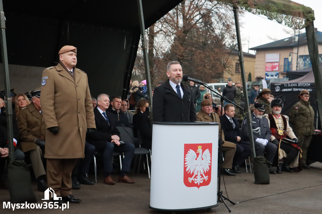 Fotorelacja: Uroczysta przysięga wojskowa 13. Śląskiej Brygady Obrony Terytorialnej w Myszkowie