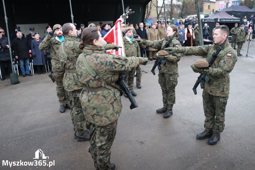 Fotorelacja: Uroczysta przysięga wojskowa 13. Śląskiej Brygady Obrony Terytorialnej w Myszkowie