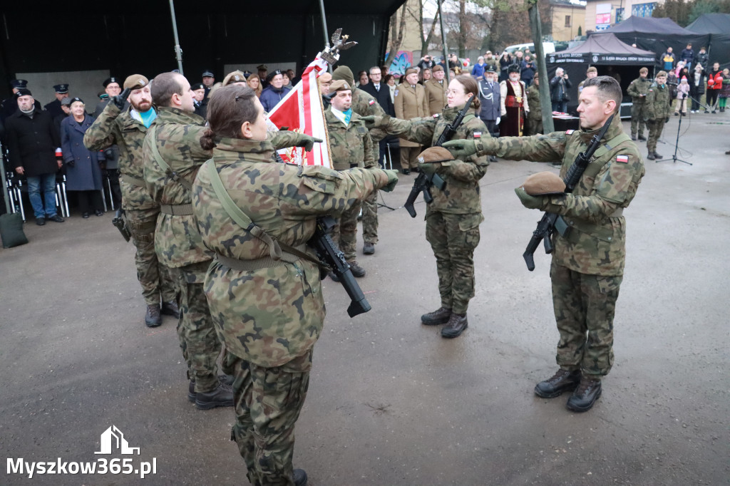 Fotorelacja: Uroczysta przysięga wojskowa 13. Śląskiej Brygady Obrony Terytorialnej w Myszkowie