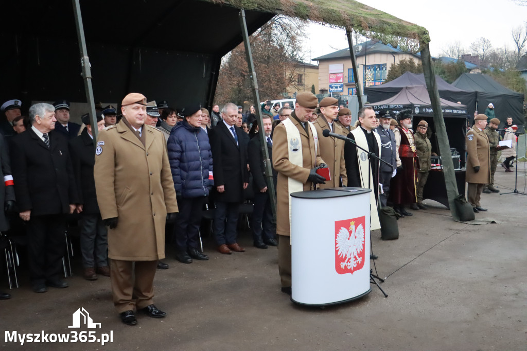 Fotorelacja: Uroczysta przysięga wojskowa 13. Śląskiej Brygady Obrony Terytorialnej w Myszkowie