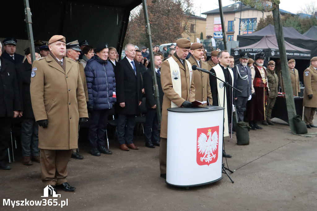 Fotorelacja: Uroczysta przysięga wojskowa 13. Śląskiej Brygady Obrony Terytorialnej w Myszkowie