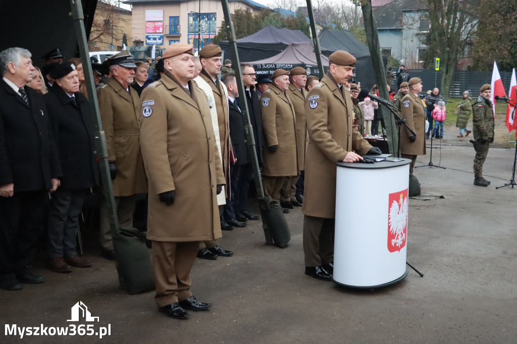 Fotorelacja: Uroczysta przysięga wojskowa 13. Śląskiej Brygady Obrony Terytorialnej w Myszkowie