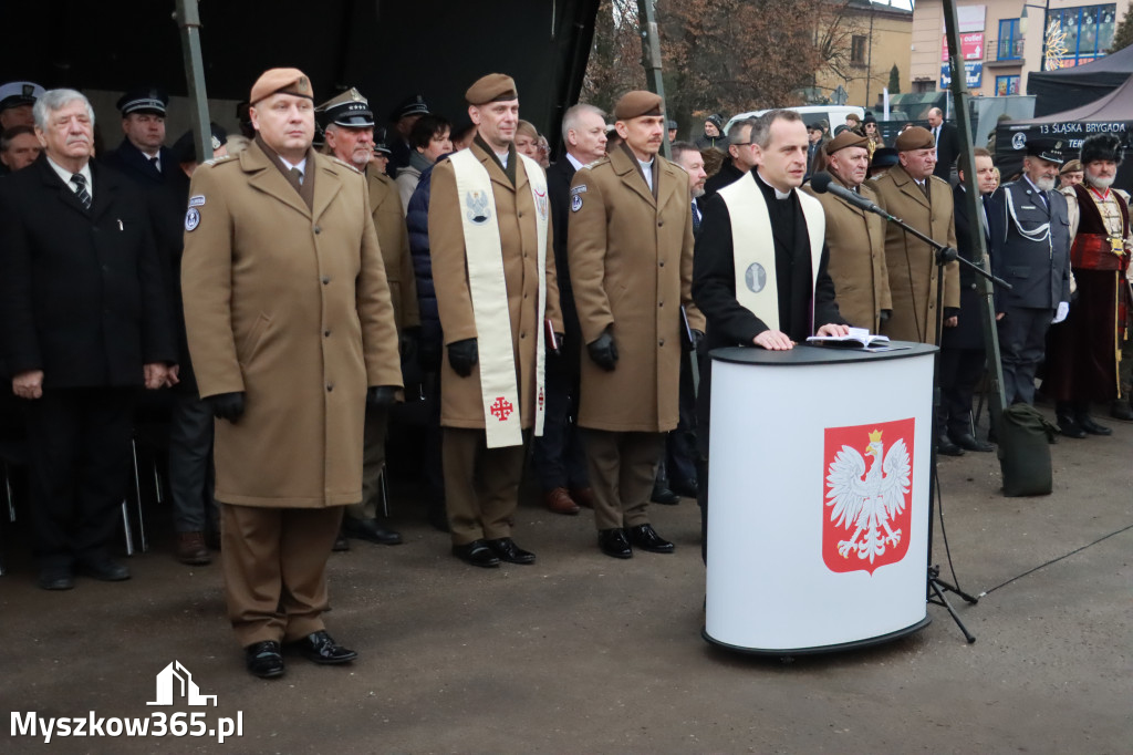 Fotorelacja: Uroczysta przysięga wojskowa 13. Śląskiej Brygady Obrony Terytorialnej w Myszkowie