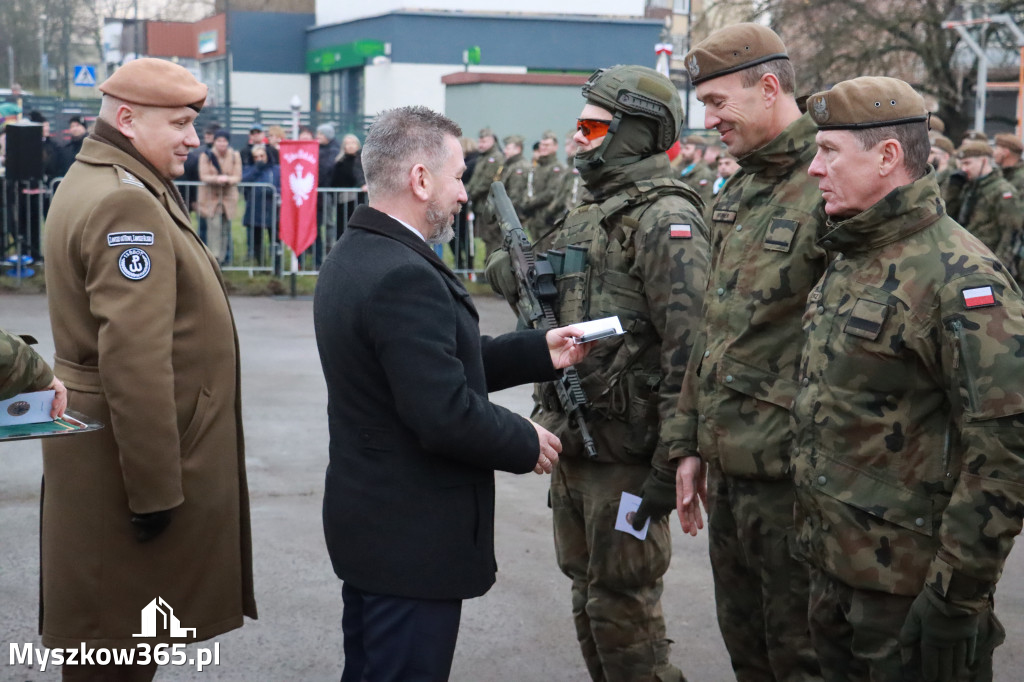 Fotorelacja: Uroczysta przysięga wojskowa 13. Śląskiej Brygady Obrony Terytorialnej w Myszkowie