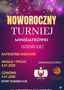 Zapraszamy serdecznie na ogólnopolski noworoczny turniej minisiatkówki dziewcząt