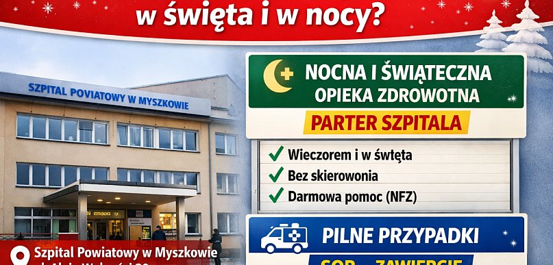 Gdzie po pomoc w Myszkowie w święta i w nocy? Wielu mieszkańców tego nie wie!