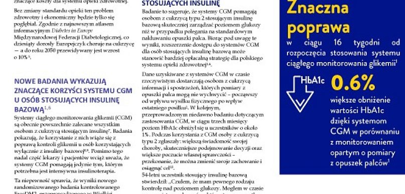 Nowe dane Abbott: ciągłe monitorowanie glikemii poprawia kontrolę cukrzycy u osób