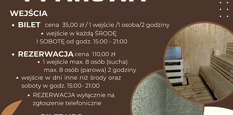 Sauna sucha i parowa w MOSiR Myszków – chwila tylko dla Ciebie - 61879