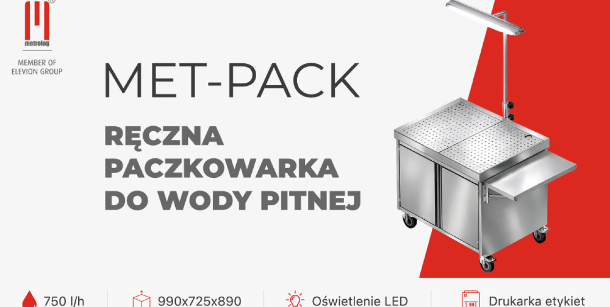 Paczkowarka do wody pitnej. METROLOG - polski producent odpowiada na potrzeby Prog